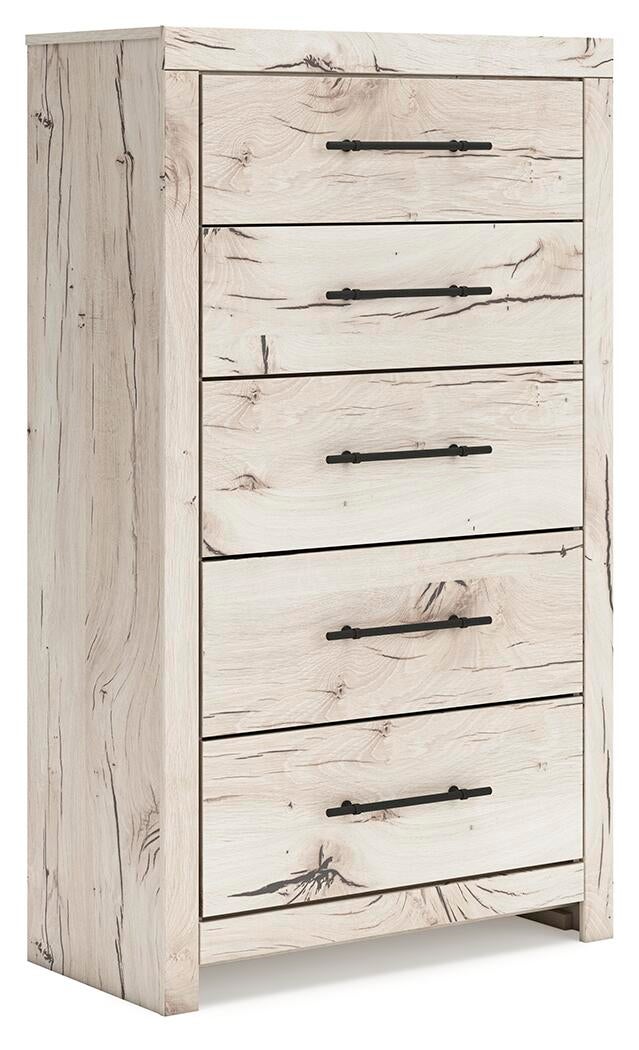Lawroy Queen Panel Storage Bed, Dresser, Mirror, Chest and Nightstand