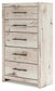 Lawroy Queen Panel Storage Bed, Dresser, Mirror, Chest and Nightstand