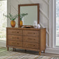 Lyncott Queen Upholstered Panel Bed, Dresser, Mirror, Chest and Nightstand