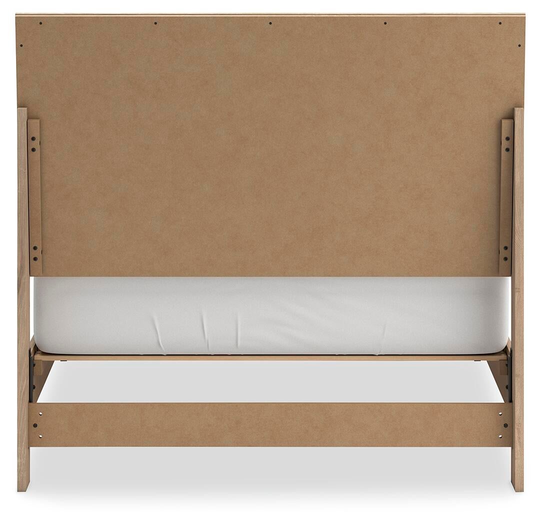 Cielden Full Panel Bed with Mirrored Dresser