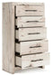 Lawroy King Panel Bed with Storage, Dresser, Mirror, Chest and Nightstand