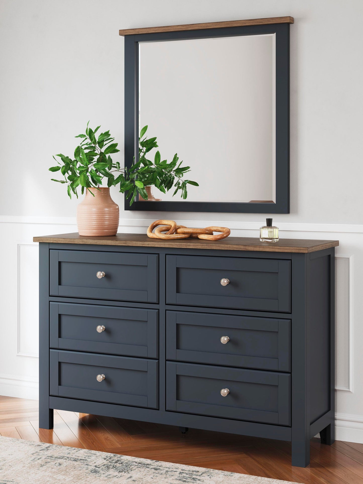 Landocken Queen Panel Bed, Dresser, Mirror and Nightstand