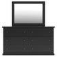 Maribel Full Panel Bed, Dresser and Mirror