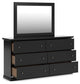 Maribel Full Panel Bed, Dresser and Mirror