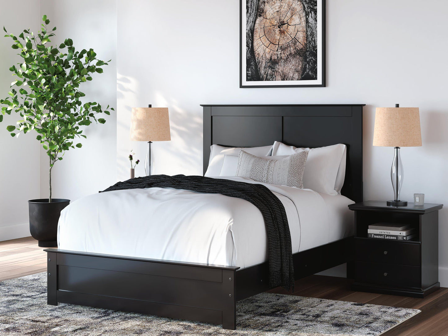 Maribel Full Panel Bed, Dresser and Mirror