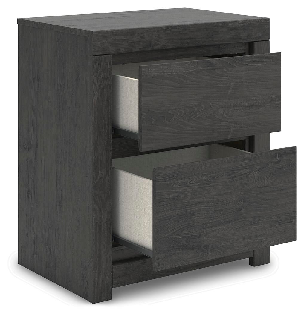 Parlayon Queen Panel Storage Bed, Dresser, Mirror, Chest and Nightstand