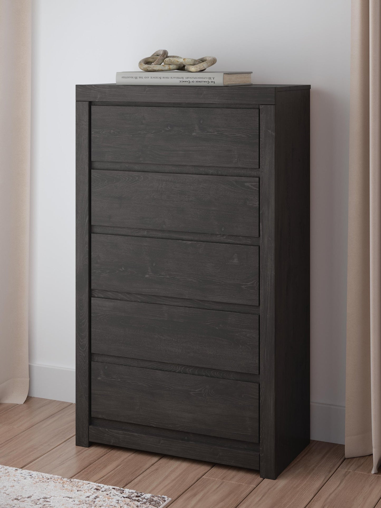 Parlayon Queen Panel Storage Bed, Dresser, Mirror, Chest and Nightstand