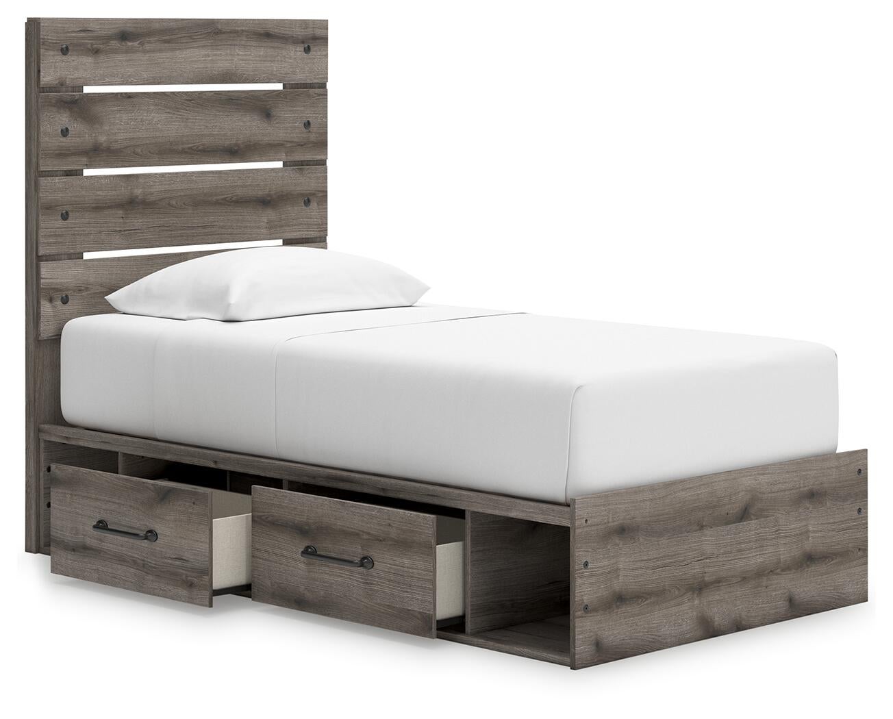 Urbanoore Twin Panel Storage Bed, Dresser, Mirror, Chest and Nightstand
