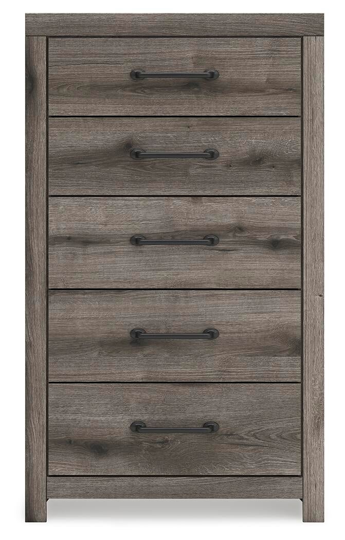 Urbanoore Full Panel Bed with Storage, Dresser, Mirror, Chest and Nightstand
