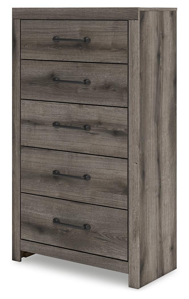 Urbanoore Full Panel Bed with Storage, Dresser, Mirror, Chest and Nightstand