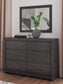 Parlayon King Panel Bed, Dresser, Mirror and Nightstand