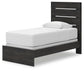 Delmorta Twin Panel Bed, Dresser, Mirror, Chest and Nightstand