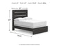 Delmorta Full Panel Bed, Dresser and Mirror