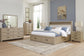 Calmoro Queen Bookcase Bed with Mirrored Dresser