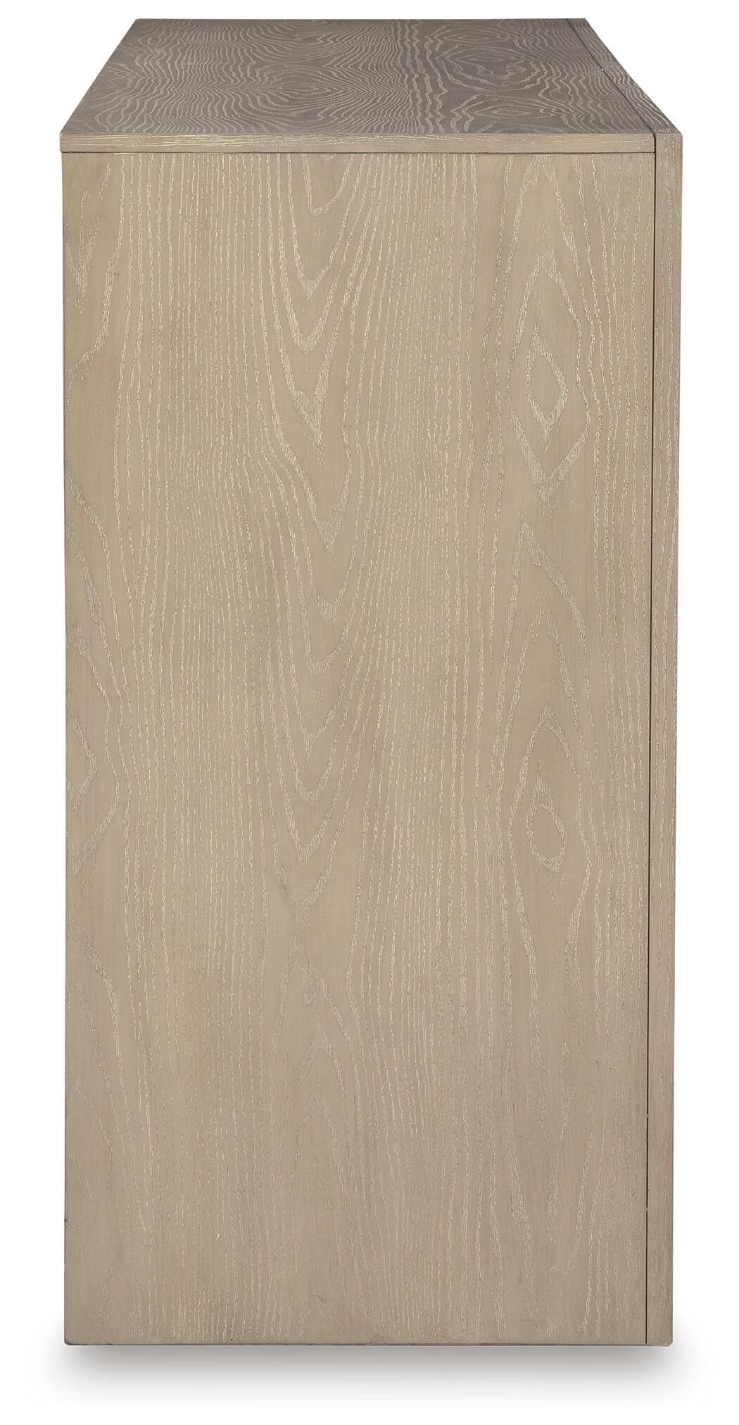 Calmoro King Bookcase Bed with Mirrored Dresser
