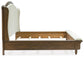 Sturlayne Queen Upholstered Panel Bed, Dresser and Mirror