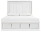 Chalanna King Upholstered Storage Bed, Dresser, Mirror, Chest and Nightstand