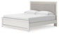Birmonton King Upholstered Panel Platform Bed, Dresser, Mirror, Chest and Nightstand