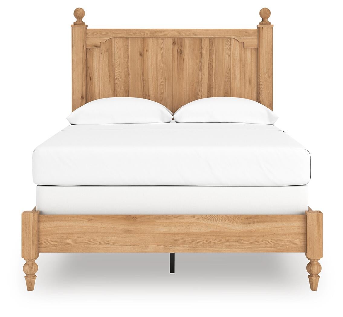 Galletyn Full Panel Bed with Mirrored Dresser and Nightstand