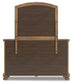 Vandenmore Queen Storage Sleigh Bed with Mirrored Dresser and Nightstand