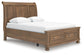 Vandenmore Queen Storage Sleigh Bed with Mirrored Dresser and Nightstand