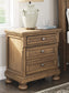 Vandenmore Queen Storage Sleigh Bed with Mirrored Dresser and Nightstand