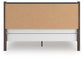 Cadmori King Upholstered Panel Bed, Dresser, Mirror and Nightstand