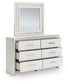 Birmonton King Upholstered Panel Platform Storage Bed, Dresser, Mirror and Nightstand