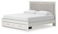 Birmonton King Upholstered Panel Platform Storage Bed, Dresser, Mirror and Nightstand