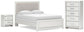Birmonton Queen Upholstered Panel Bed, Dresser, Mirror and Nightstand