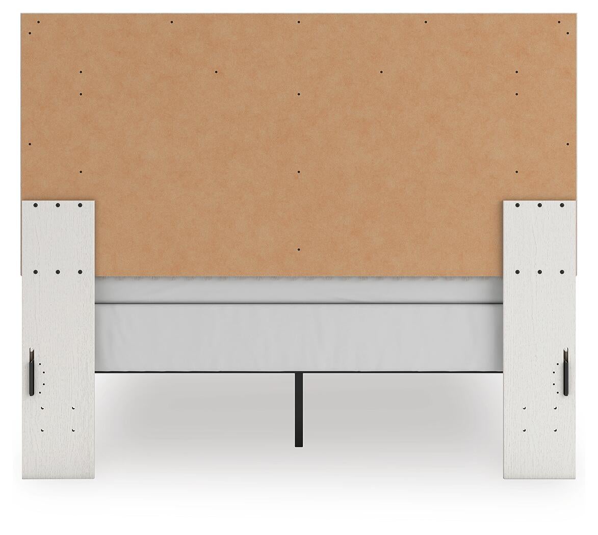 Birmonton Queen Upholstered Panel Bed, Dresser, Mirror and Nightstand