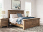 Vandenmore King Panel Bed with Mirrored Dresser, Chest and Nightstand