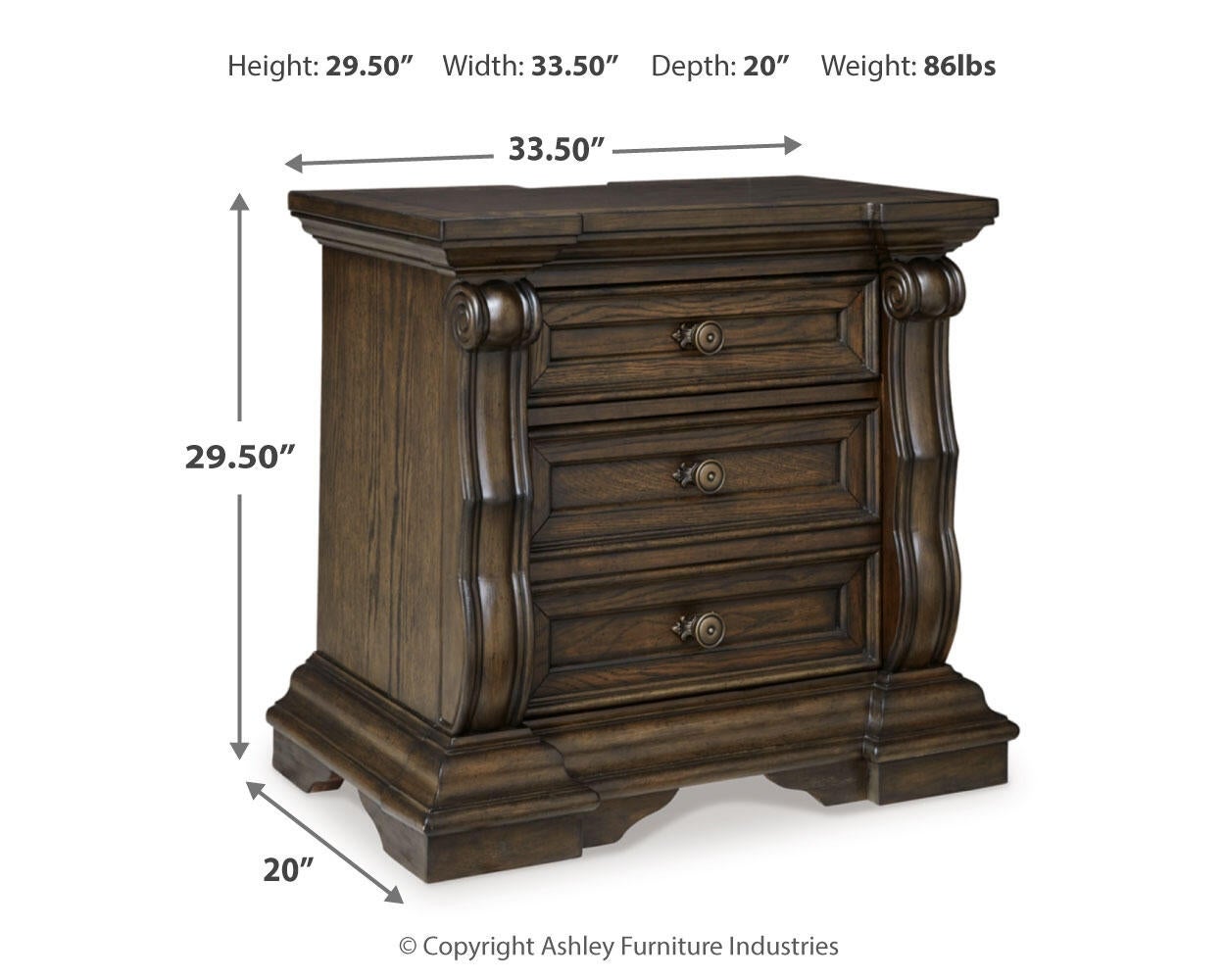 Maylee Queen Canopy Bed, Dresser, Mirror, Chest and Nightstand