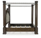 Maylee California King Canopy Bed, Dresser and Mirror