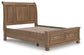 Vandenmore Queen Storage Sleigh Bed with Mirrored Dresser
