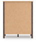 Cadmori King Upholstered Panel Platform Bed, Dresser, Mirror, Chest and Nightstand