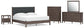 Cadmori King Upholstered Panel Platform Bed, Dresser, Mirror, Chest and Nightstand