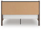 Cadmori King Upholstered Panel Platform Bed, Dresser, Mirror and Nightstand