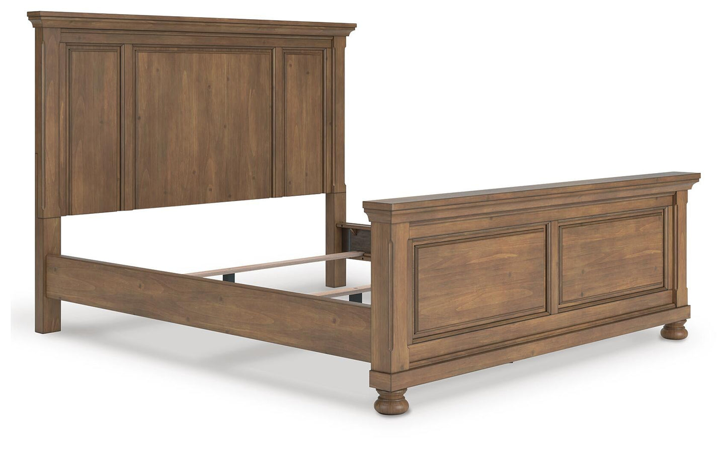 Vandenmore California King Panel Bed with Mirrored Dresser, Chest and Nightstand