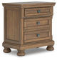 Vandenmore California King Panel Bed with Mirrored Dresser, Chest and Nightstand