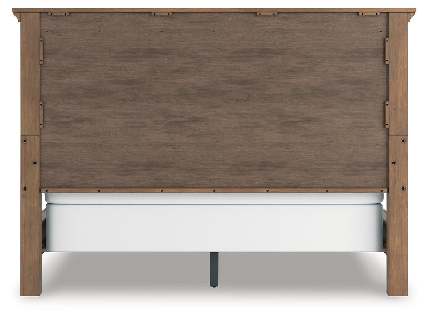 Vandenmore California King Panel Bed with Mirrored Dresser and Nightstand