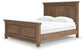 Vandenmore California King Panel Bed with Mirrored Dresser and Nightstand
