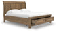Vandenmore California King Storage Sleigh Bed with Mirrored Dresser