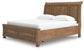 Vandenmore California King Storage Sleigh Bed with Mirrored Dresser
