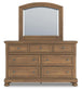 Vandenmore King Storage Sleigh Bed with Mirrored Dresser, Chest and Nightstand
