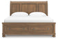 Vandenmore King Storage Sleigh Bed with Mirrored Dresser, Chest and Nightstand