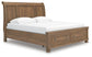 Vandenmore King Storage Sleigh Bed with Mirrored Dresser, Chest and Nightstand