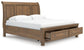 Vandenmore King Storage Sleigh Bed with Mirrored Dresser, Chest and Nightstand