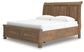Vandenmore King Storage Sleigh Bed with Mirrored Dresser, Chest and Nightstand