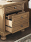 Vandenmore King Storage Sleigh Bed with Mirrored Dresser, Chest and Nightstand
